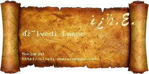 Ölvedi Emese névjegykártya